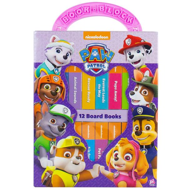 Nickelodeon Paw Patrol Book Block My First Library 12 Book Set Pi Kids Walmart Com Walmart Com