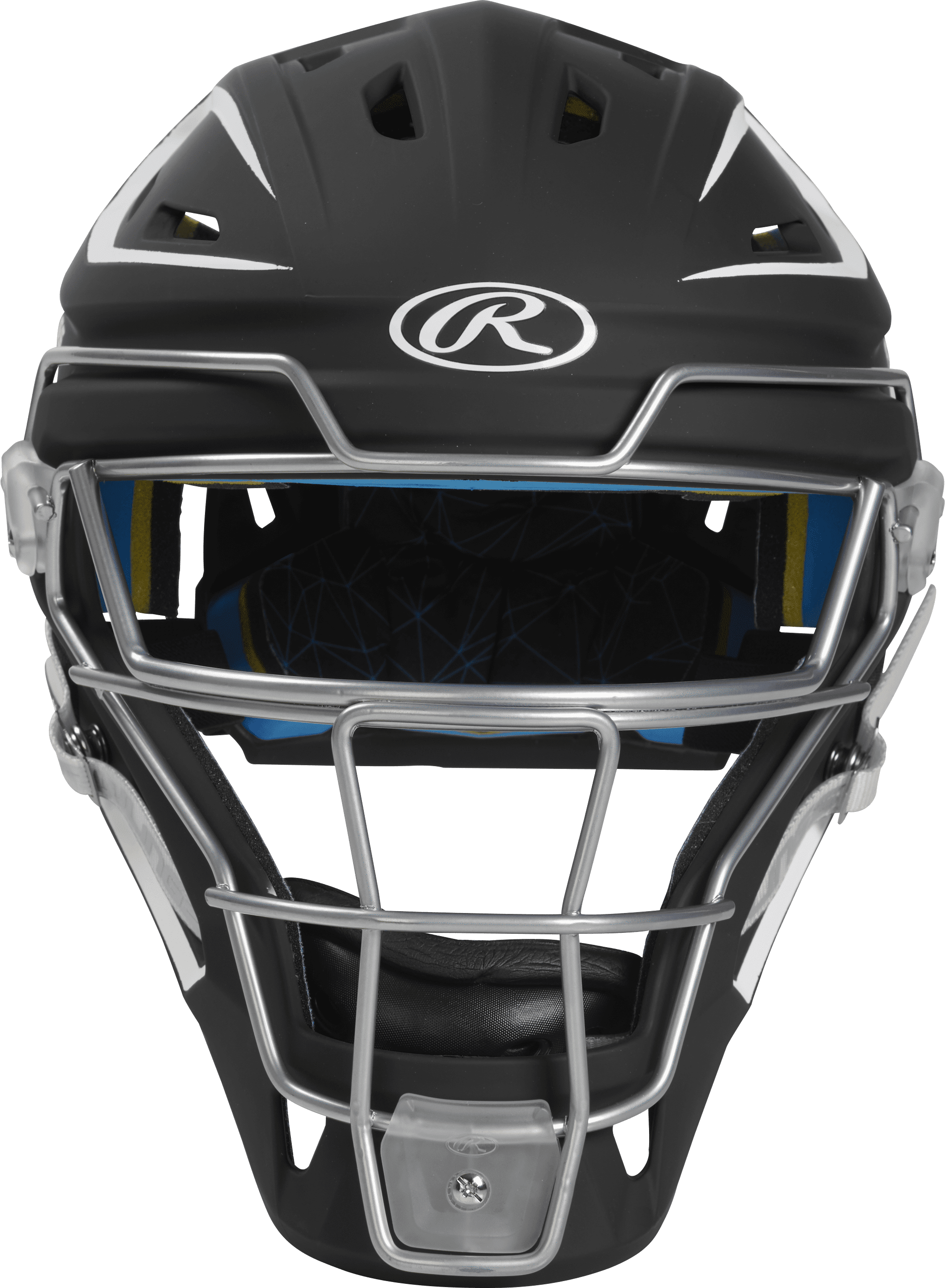 Rawlings MACH Junior Catcher's Helmet with IMPAX Padding, Black and