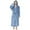 Blue, variant on Kureaily Male Casual Plush Solid Hooded Pocket Leisure Wear Drawstring Long Sleeve Bathrobe Pajamas Mens Pajama Set