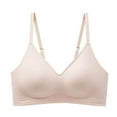 thumbnail image 3 of Asxite Women Solid Seamless Camisole Lift Support Bralette Bra Beige XL, 3 of 4