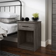 Ameriwood Home Edgewater Nightstand with Drawer in Gray Oak