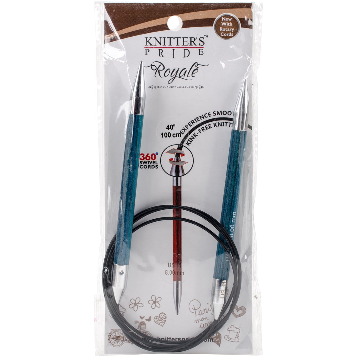 Royale Fixed Circular Needles 40"Size 11/8Mm