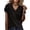 Black #108, variant on WULMLEO Sleeve Blouse for Women V-Neck Casual Tops for Everyday Outfits Army Green M