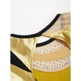 thumbnail image 4 of HULIJA Long Sleeve Leotards for Girls Sparkle Ballet Dance Unitards Metallic Athletic Dancing Gold 12, 4 of 7