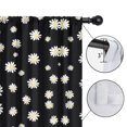 thumbnail image 4 of Blackout Kids Curtains,Black Daisy Flower White Blooms Pattern Childrens Insulated Curtains Set Of 2,Bedroom Essentials,Toddler Room Decor 42"x54", 4 of 5