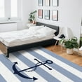 thumbnail image 6 of Area Rugs 5x7 Ft Nautical Anchor Sky Blue and White Striped Non-Slip Washable Rug Indoor Rug Floor Mats Non Shedding Carpet for Living Room Bedroom Dining Room Home Decor, 6 of 8