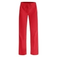 thumbnail image 4 of Women's Casual Trousers with Solid Color Design for Everyday Wear and Home Comfort Elastic High Waisted Straight Leg Pull On Trousers, 4 of 5