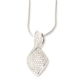 thumbnail image 2 of 925 Sterling Silver Snake Necklace with Pendants Chain & CZ Brilliant Embers Fancy Curve Pendant 20 inch 13.5 mm, 2 of 4