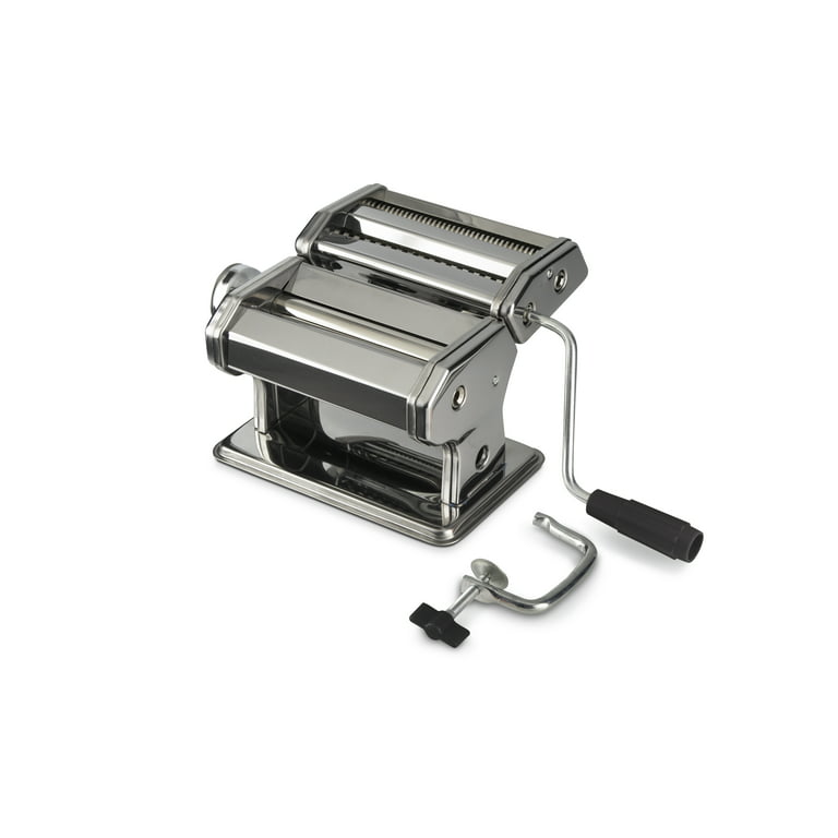 Eternal Living Manual Pasta Maker Machine with Clamp Removable Handle and  Adjustable Thickness Settings, Stainless Steel