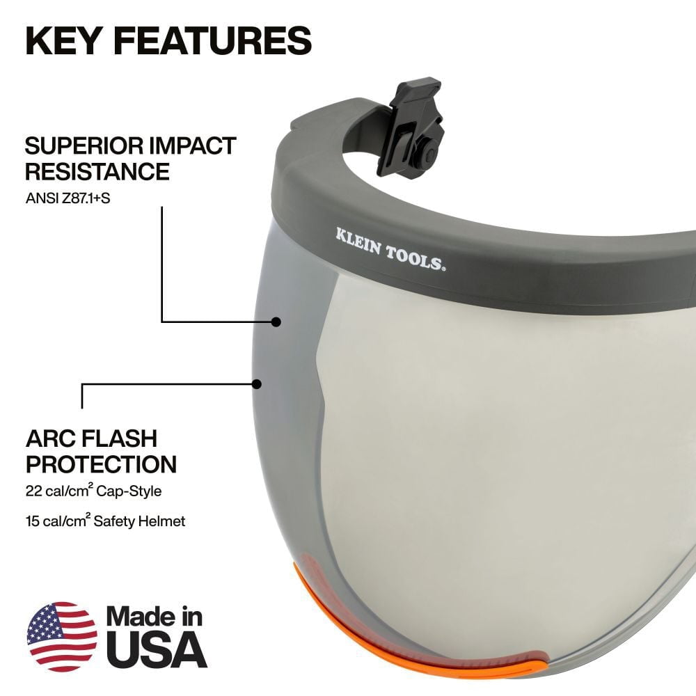 Klein Tools Arc Flash Face Shield Cap-Style/safety Helmet