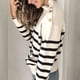 thumbnail image 4 of Sonducket Suéter de moda femenina elegante cálido cuello alto suéteres sueltos Casual Beige ropa mujeres niñas Otoño Invierno Prendas para la parte del cuerpo Beige L, 4 of 6
