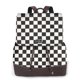 thumbnail image 1 of Disketp Black and White Checkerboard Mochila de Cuero para Mujer, Bolso de Espalda Antirrobo con Estilo para Viaje, Trabajo y Uso Diario, 1 of 4