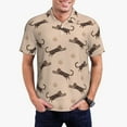 thumbnail image 3 of Balery Leopard Print Printed Men’s Short Sleeve Polo Shirt, Midweight Men's Shirt,Golf Polo shirts -Medium, 3 of 9