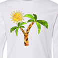 thumbnail image 4 of Inktastic Palm Trees with Cute Smiling Sun Long Sleeve Youth T-Shirt, 4 of 5