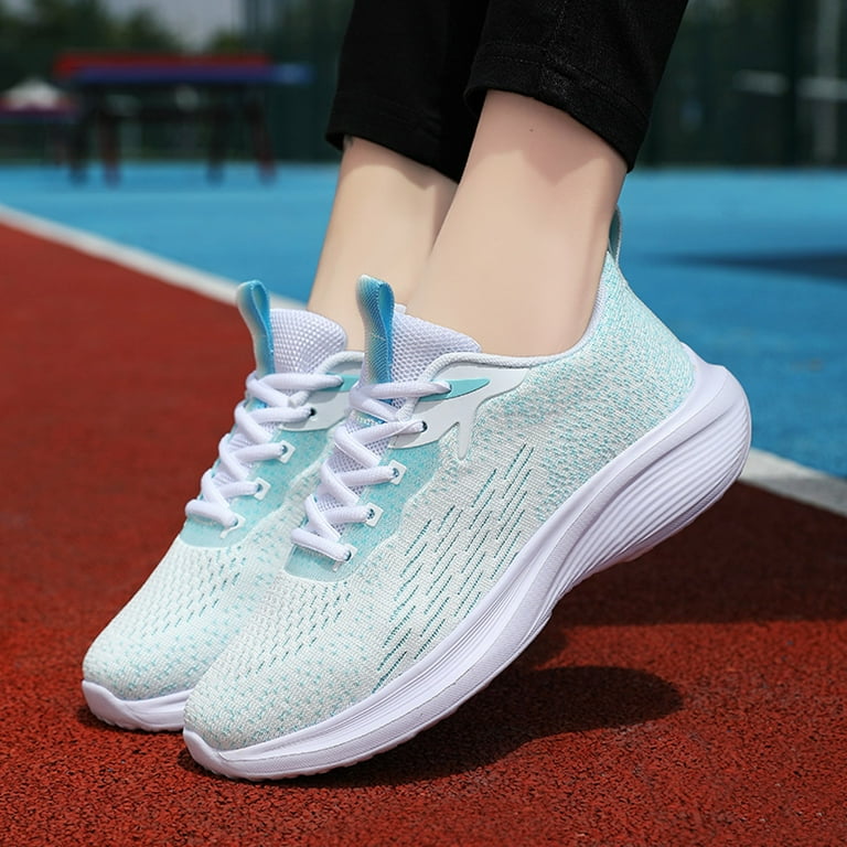 Mint green fashion running shoes