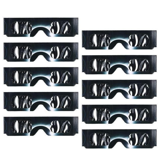 10 Gafas de Eclipse Solar, Gafas de Visualización de Eclipse Solar de Papel, Gafas de Sol de Eclipse Solar Para Niños y Adultos