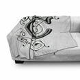 thumbnail image 3 of Letter C Soft Flannel Fleece Blanket, Victorian Inspired Gothic Style Capital C Vintage Feminine Floral Branches, Cozy Plush for Indoor and Outdoor Use, 70" x 90", White Black Grey, by Ambesonne, 3 of 6