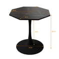 thumbnail image 5 of Holaki 32"Modern Octagonal Coffee Table with Printed Black Marble Table Top,Metal Base, for Dining Room, Kitchen, Living Room, 5 of 10