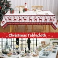 thumbnail image 3 of Yesfashion Christmas Decoration Tablecloth, Waterproof and Washable Deer Holiday Decorative Table Cover for Party Kitchen Dining Room, 3 of 8