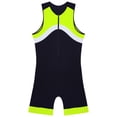 thumbnail image 5 of zdhoor Mens One Piece Rash Guard Swimsuit Sleeveless Shorty Swimwear UPF 50+ Sun Protection Bathing Fluorescent Green M, 5 of 6
