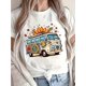 thumbnail image 2 of Women's Casual Short Sleeve T-Shirt with Flower Print - Round Neck Summer Top, Machine Washable & Breathable for Casual Attire, Cute T Shirts, Allseasons Top, Hippie Shirt, Soft Fabric Tee, 2 of 7