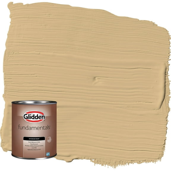 Glidden Fundamentals Craftsman Gold / Yellow Satin Exterior Paint, 1 Quart