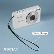 Vivitar Popsnap Compact Digital Camera, White, 16X Zoom, 1080p, Built-in Flash, Micro SD, Slim Lightweight Pocket Design