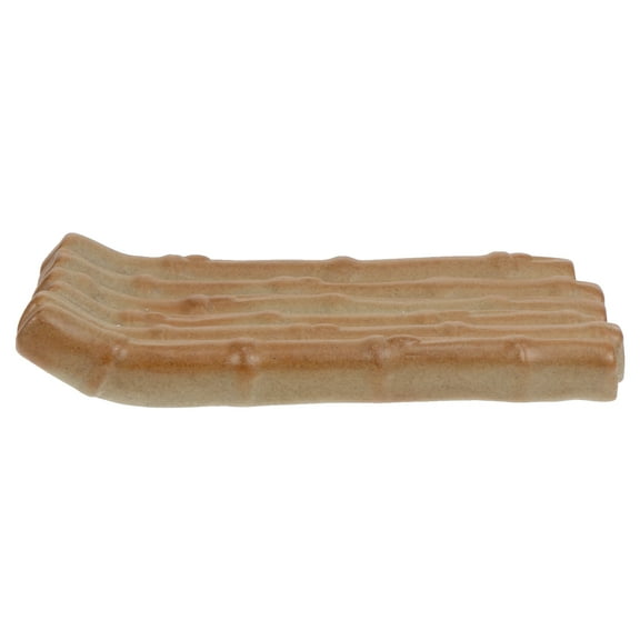 OUNONA Drainage Ceramic Planter Tray Flower Pot Drip Tray 16X7.5CM Brown