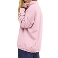 thumbnail image 5 of Uqiangy Pullover Sweatshirt Shewin Hoodies For Women Long Sweatshirt Plain Sweatshirt Women Oversized Long Sleeve Loose Fitting Long Sleeve Tops For Women Plain Sweatshirt Pink 2XL, 5 of 9