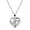 Y894-White, variant on Love Heart Pendant Necklaces for Women, White Gold Plated Crystals Birthstone Jewelry Gifts for Party Anniversary Day Birthday Y894-Blue