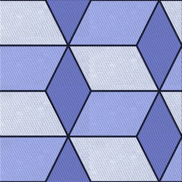 Ahgly Company Machine Washable Indoor Square Transitional Royal Blue Area Rugs, 4' Square