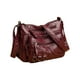 thumbnail image 2 of Bolso de Hombro de Piel Sintética Suave y Lavada para Mujer | Bolso Cruzado Espacioso con Múltiples Cremalleras y Gran Capacidad para Uso Diario, Viajes, Trabajo y Compras | Negro, Marrón y Rojo, 2 of 6