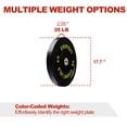 thumbnail image 5 of FlexWave Bumper Weight Plates, 35 lb Pair, Black, 2-Inch Hole, 5 of 6