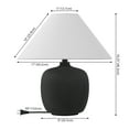 thumbnail image 3 of JONATHAN Y Delphi 18.25" Minimalist Scandinavian Resin/Iron LED Table Lamp, Matte Black (Set of 2), JYL5600A-SET2, 3 of 7