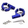 thumbnail image 1 of 2 Pcs Aluminium Bleu LED Tout-Terrain Feu de Brouillard Horizontal Barre de Taureau Toit Rouleau Cage [Diamètre Extérieur 2 Pouces] Kit de Support de Fixation, 1 of 4