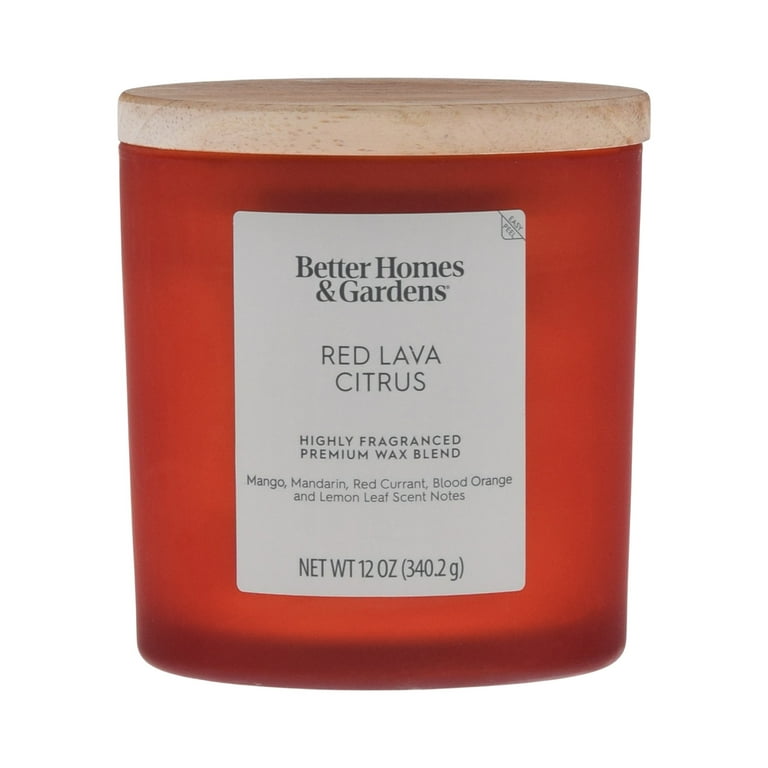 Better Homes & Gardens Red Lava Citrus 12oz Scented 2-Wick Candle