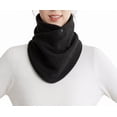thumbnail image 4 of Women's Warm Neck Scarf Thick Fleece Windproof Buttons Outdoor Scarves for Skiing Cycling Black Free Size, 4 of 5
