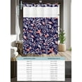 thumbnail image 6 of No Hook Cloth Fabric Shower Curtain with Snap in Liner, Boho Blue Purple Floral Waterproof Shower Curtains Set with See Through Top Window, Farmhouse Botanical Vintage Paisley Flower 36"x78", 6 of 6