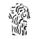 thumbnail image 5 of Blusas para las mujeres Casual impreso de manga corta bolsillo botón abajo con poliéster suave, transpirable blusa de camiseta para el uso diario de verano, 5 of 7