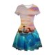 thumbnail image 1 of Snow Wonderland 2 falda de princesa para niñas, falda informal hasta la rodilla, ropa de verano para el hogar, falda de manga corta de Elsa, falda con volantes Disney6T Gao Jinjia LED, 1 of 2