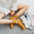 thumbnail image 6 of Yokua Women Cartoon Animal Winter Fuzzy Slipper Socks Cute Panda Penguin Warm Hosiery, 6 of 20