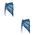 thumbnail image 4 of Jumpingount Cinturón de danza del vientre Cintura Danza del vientre Cadera Bufanda Cinturón triangular Azul 2piezas Azul, 4 of 6