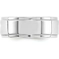 thumbnail image 2 of Avariah Diamonds Solid 10k White Gold 8.2mm Flat with Step Edge Wedding Band Size 11 - Ring Size 11.0, 2 of 6