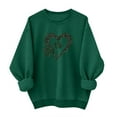 thumbnail image 2 of BLTIBY St. Patrick's Day Sweatshirts for Women Shamrock Clover Printed Crew Neck Long Sleeve Shirts Irish Blouse Casual Fashion Pullover Top Green 5 M, 2 of 6