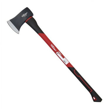 Hyper Tough 3.5lb Single Bit Axe with Double Injection Fiberglass Handle and High Quality Steel Head