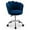 Blue, variant on Costway Velvet Petal Shell Office Chair Adjustable Swivel Accent Vanity Armchair Pink