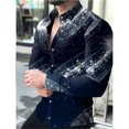 thumbnail image 5 of Nuevas camisas florales con estampado de cuadros para hombres, camisas de manga larga con solapa y botón impresas en 3D, ropa informal vintage Y2k, 5 of 5