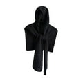 thumbnail image 3 of Bufanda con capucha para mujer, calentador de cuello y orejas, suave, regalo de otoño y Año Nuevo Negro, 3 of 7