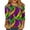001_Yellow, variant on Womens Mardi Gras Top 3/4 Sleeve Carnival Shirt, Soft Crew Neck Tee for 2026 Carnival Outfit