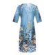 thumbnail image 5 of Puntoco Vestido De Manga Corta Con Cuello En V, Vestido De Bolsillo Informal Estampado A La Moda Para Mujer, Azul Cielo M, 5 of 5